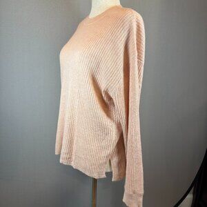 Madewell Alpaca Blend Sweater Tunic Top L Soft Blush Lightweight Spring Layer